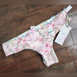 LoveShackFancy x Hurley Tropical Floral Reversible Cheeky Bikini Bottom Small